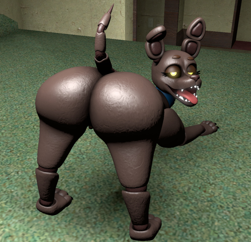 animal_genitalia animal_pussy animatronic ass_up big_butt blue_collar brown_body brown_fur busterblader347 butt canid canine canine_pussy canis collar crossgender domestic_dog female feral fetch_(fnaf) five_nights_at_freddy's fur genitals machine mammal presenting presenting_hindquarters pussy raised_tail robot scottgames sharp_teeth solo teeth thick_thighs tongue tongue_out video_games yellow_eyes