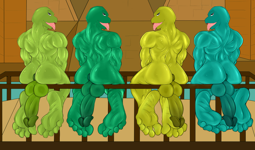 5_toes absurd_res anthro anus balls big_feet big_penis brother brothers donatello_(tmnt) erection feet gaping gaping_anus genitals group hi_res humanoid humanoid_feet leonardo_(tmnt) male male/male michelangelo_(tmnt) penis raphael_(tmnt) reptile scalie shell-less sibling slutty_face soles teenage_mutant_ninja_turtles toes tongue tongue_out turtle vendetta892