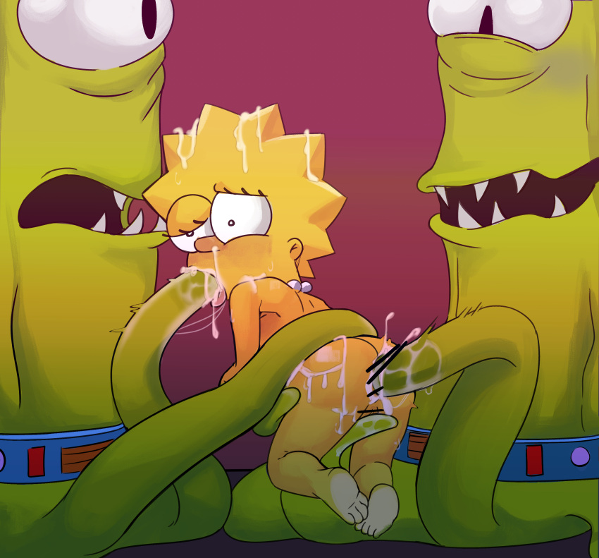 1_eye absurd_res alien anal anal_penetration barefoot butt child fangs feet female green_body group hi_res human kang kodos lisa_simpson mammal nude penetration sex simple_background tentacle_in_ass tentacle_penetration tentacle_sex tentacles the_simpsons trio yellow_body young