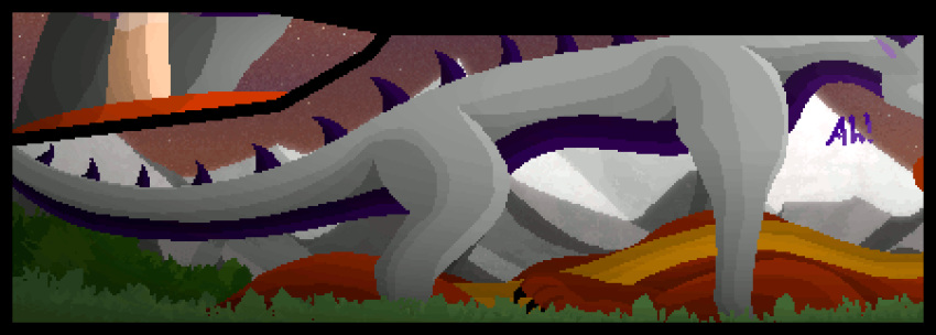 animated border cowgirl_position digital_media_(artwork) dragon duo female feral feral_on_feral from_front_position genitals grass grey_body grey_scales hi_res horn male male/female mountain night on_bottom on_top penetration penile penile_penetration penis pixel_(artwork) pixel_animation plant purple_body purple_horn purple_scales purple_spines pussy quadruped red_body red_scales scales sex sky spines star starry_sky text thornybush tree vaginal vaginal_penetration wingless_dragon yellow_body yellow_scales