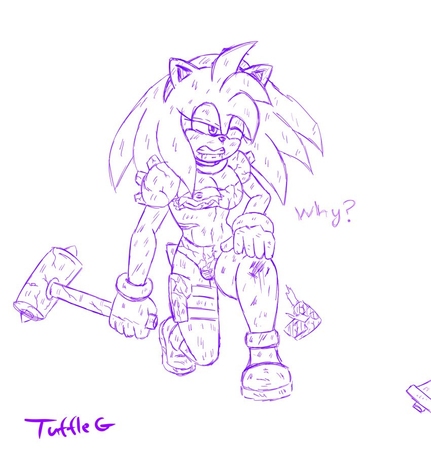 amy_rose betrayal blood bodily_fluids damaged eulipotyphlan female hedgehog hi_res machine male mammal on_one_leg one_eye_closed power_armor roughlove69 sega shadow_the_hedgehog sonic_the_hedgehog_(series) standing weapon wounded