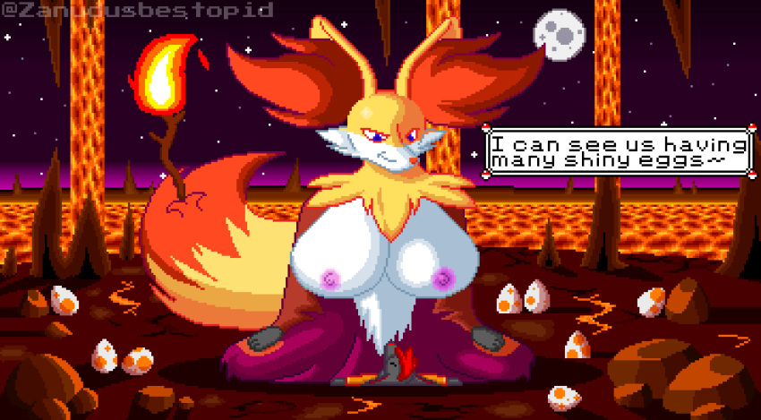 animated anthro big_breasts breasts canid canine canis clothed clothing death_by_snu_snu delphox duo female fox fur generation_6_pokemon hair hi_res huge_breasts inner_ear_fluff male male/female male_penetrating mammal nintendo nipples nude penetration pokemon pokemon_(species) sex smile sprite_art text tuft video_games wolf zanudus