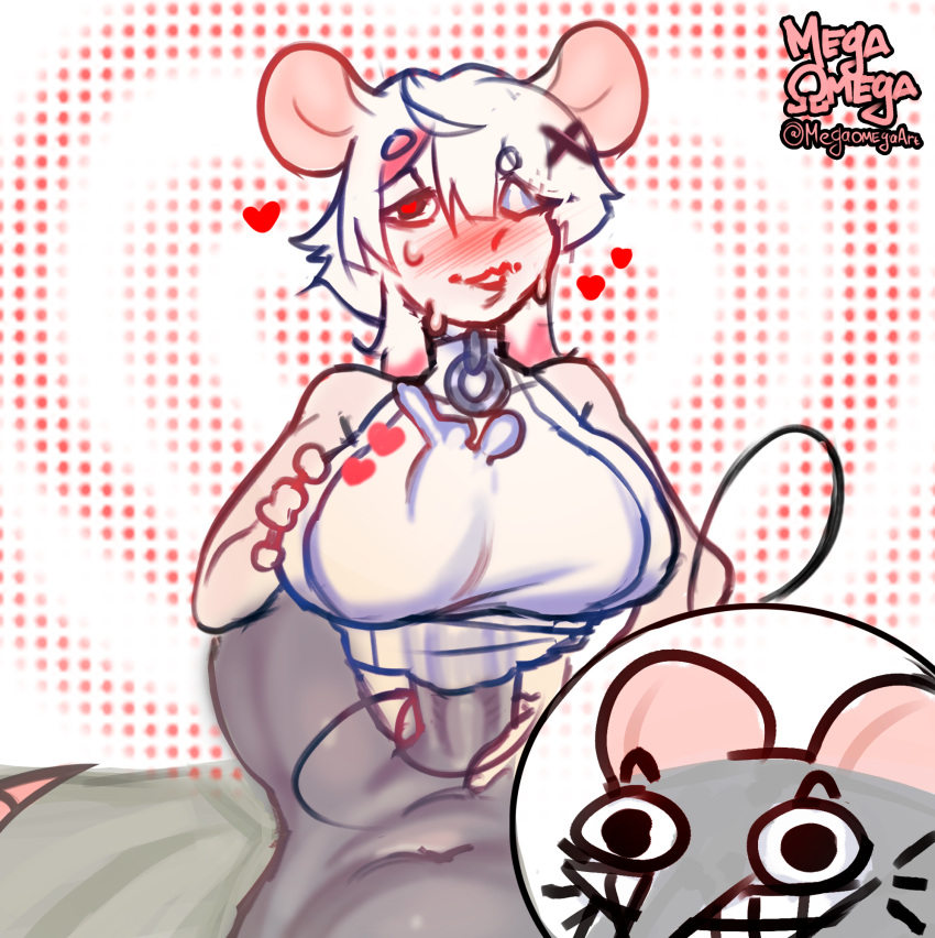 &lt;3 animal_humanoid blush blush_lines breast_play breasts ejaculation female hi_res humanoid male male/female mammal mammal_humanoid megaomega mouse mouse_humanoid murid murid_humanoid murine murine_humanoid rat rodent rodent_humanoid sex titfuck