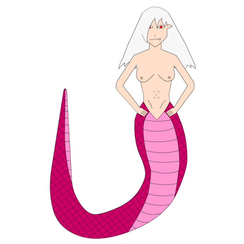 albino animal_humanoid apode breasts draconcopode female female/female humanoid lamia legless monster_girl_(genre) naga reptile reptile_humanoid scalie scalie_humanoid serpentine snake snake_humanoid solo split_form yolo_dragoon