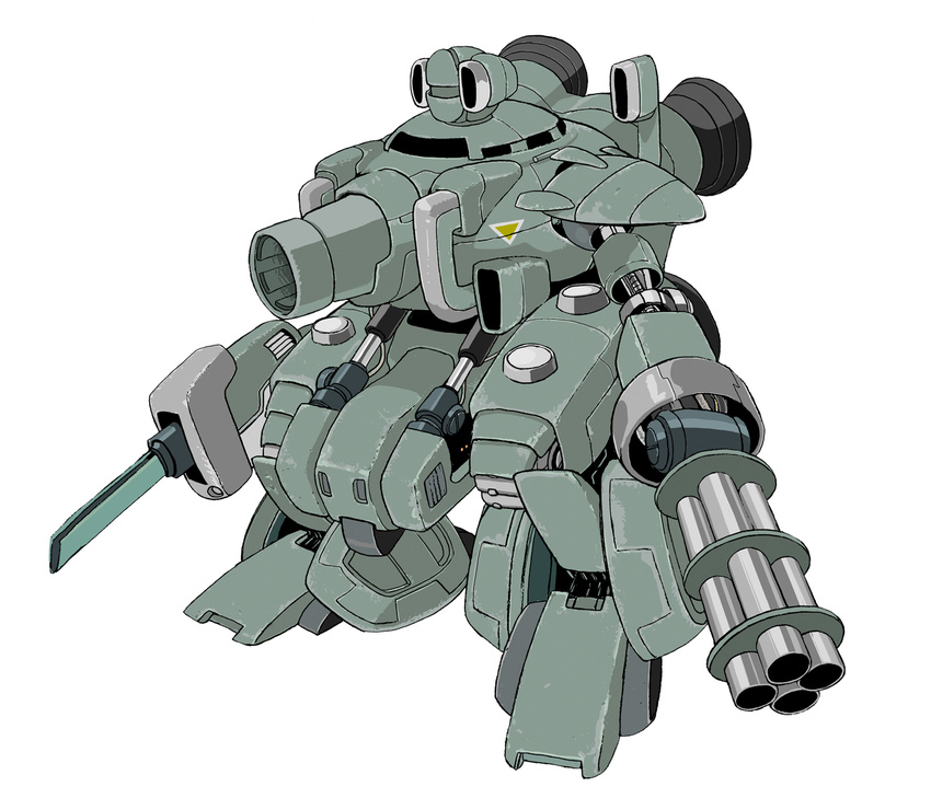 chainsaw gatling_gun ground_vehicle gun highres mecha metal_slug military military_vehicle motor_vehicle no_humans slug_gunner snk tank weapon