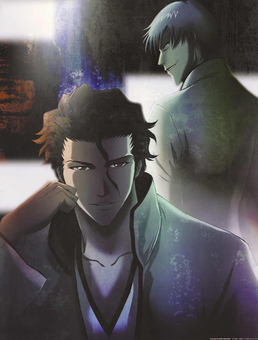 aizen_sousuke bleach ichimaru_gin male nasagawa_yukie