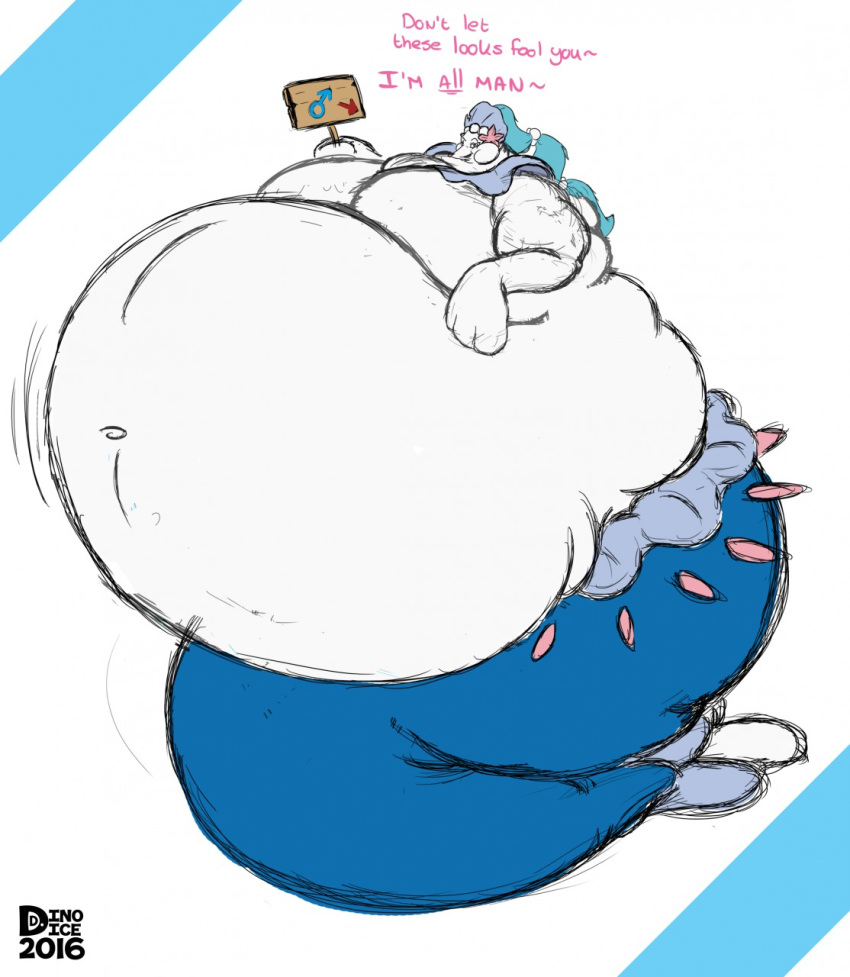 2016 belly big_belly dialogue dino.d.dice english_text gender_symbol generation_7_pokemon hi_res holding_object holding_sign looking_at_viewer male male_symbol marine merfolk morbidly_obese morbidly_obese_male navel nintendo obese obese_male overweight overweight_male pokemon pokemon_(species) primarina sign signature smile smiling_at_viewer solo split_form symbol talking_to_viewer text video_games