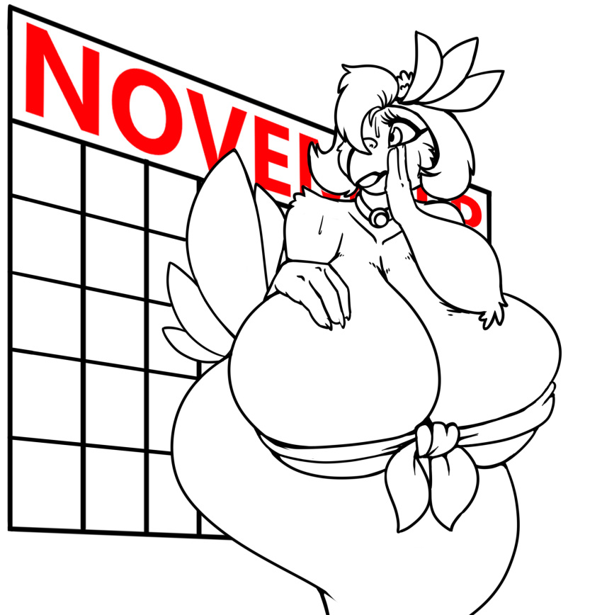 anthro avian bare_arms beak big_breasts big_butt bird breasts butt choker cleavage clothed clothing cuban dress feathers female galliform hand_on_breast hi_res holidays huge_breasts huge_butt huge_hips jewelry kame-sama88 la_pavita_pechugona necklace nervous november pavita_pechugona phasianid sagging_breasts solo tail_feathers thanksgiving turkey war-bird