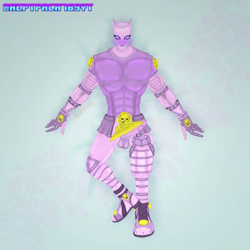 absurd_res animal_humanoid anthro bodily_fluids cat_humanoid dripping felid felid_humanoid feline feline_humanoid genital_fluids genitals hi_res humanoid jojo's_bizarre_adventure keptpack769 killer_queen male mammal mammal_humanoid muscular muscular_anthro muscular_male penis precum precum_drip precum_on_penis sketch solo spiked_penis spikes spikes_(anatomy) stand_(jjba) thick_thighs