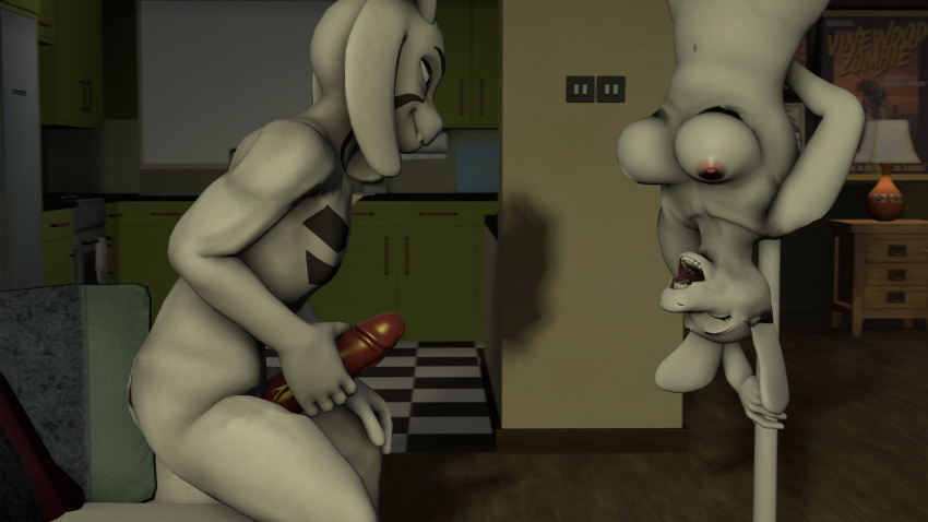 3d_(artwork) absurd_res anthro asriel_dreemurr bovid breasts building caprine digital_media_(artwork) duo eyes_closed female furniture genitals getting_up goat hand_on_penis hi_res house imminent_oral imminent_sex incest_(lore) inside kitchen male male/female mammal mother mother_and_child mother_and_son nude open_mouth parent parent_and_child penis pole son source_filmmaker stripper_pole toriel undertale undertale_(series) upside_down video_games wolf552906