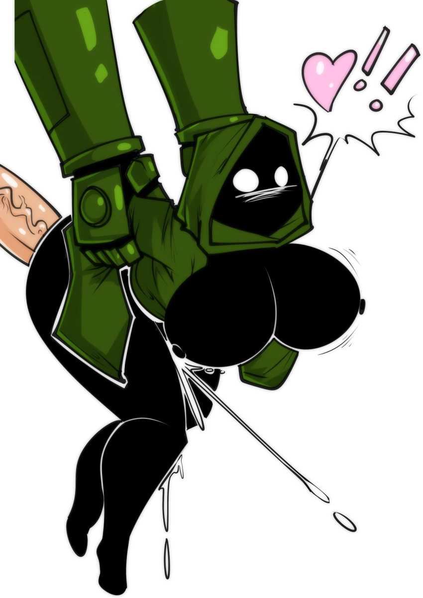 &lt;3 absurd_res adeptus_astartes ambiguous_penetration arm_grab assisted_exposure big_breasts black_body black_skin blush blush_lines bodily_fluids bouncing_breasts breasts clothing cum cumshot curvy_figure duo ejaculation exclamation_point exposed_breasts female genital_fluids glowing glowing_eyes green_clothing hi_res hourglass_figure human human_on_humanoid humanoid interspecies larger_male male male/female mammal mostly_nude obscured_face penetration robe robe_only sexualyeti short_stack simple_background size_difference smaller_female space_marine warhammer_(franchise) warhammer_40000 watcher_in_the_dark white_background white_eyes