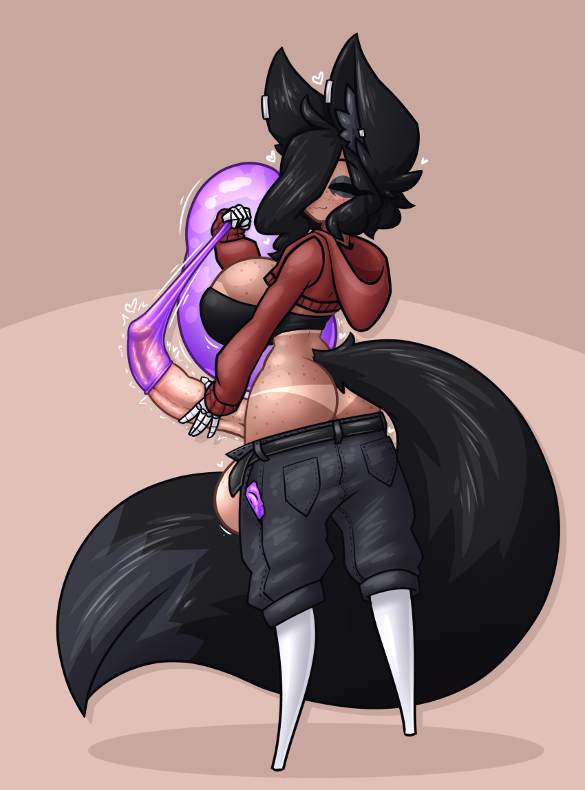 &lt;3 5_fingers :3 absurd_res animal_humanoid balls belt big_balls big_breasts big_ears big_penis big_tail biped black_body black_bottomwear black_clothing black_ears black_eyeshadow black_fur black_hair black_inner_ear black_inner_ear_fluff black_shorts black_tail black_topwear bodily_fluids bottomwear breasts butt canid canid_humanoid canine canine_humanoid clothed clothing colored condom cropped_hoodie cum cybernetic_arm cybernetic_leg cybernetic_limb cybernetics cyborg denim denim_clothing digital_media_(artwork) ear_piercing ear_ring erection excessive_cum excessive_genital_fluids eyelashes eyes_closed eyeshadow filled_condom fingers fluffy fluffy_tail fox_humanoid freckles freckles_on_breasts freckles_on_butt full-length_portrait fur genital_fluids genitals glistening glistening_body glistening_skin gynomorph hair hair_over_eye hand_on_penis hearts_around_head hi_res holding_object holding_penis hoodie huge_balls huge_breasts huge_tail humanoid humanoid_genitalia humanoid_hands humanoid_penis inner_ear_fluff intersex light_body light_skin limebreaker long_hair looking_back machine makeup mammal mammal_humanoid monotone_body monotone_ears monotone_fur monotone_hair monotone_tail multicolored_body multicolored_skin no_underwear one_eye_obstructed partially_clothed penis piercing portrait rear_view red_clothing red_hoodie red_topwear ring_piercing sexual_barrier_device shaded shorts shorts_down simple_background small_waist smile solo standing suntan tan_background tan_body tan_line tan_skin three-quarter_view topwear tube_top tuft two_tone_body two_tone_skin wearing_condom white_body wrapped_condom