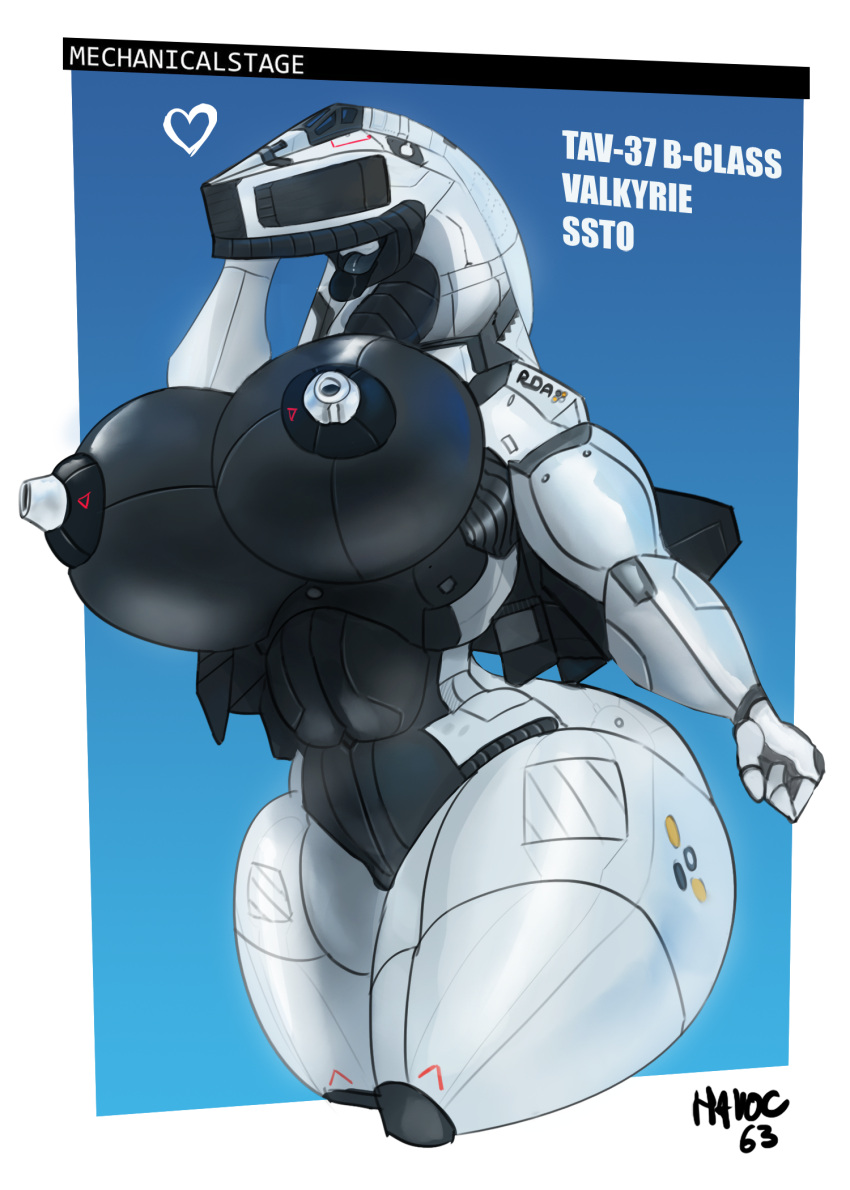 &lt;3 aircraft aircraft_humanoid anthro belly big_breasts black_belly breasts english_text female glistening glistening_body havoc63 hi_res huge_breasts hyper hyper_breasts james_cameron's_avatar living_aircraft living_machine living_vehicle machine mechanicalstage shuttle simple_background solo space_shuttle spacecraft text thick_thighs valkyrie_shuttle vehicle white_body wide_hips wings