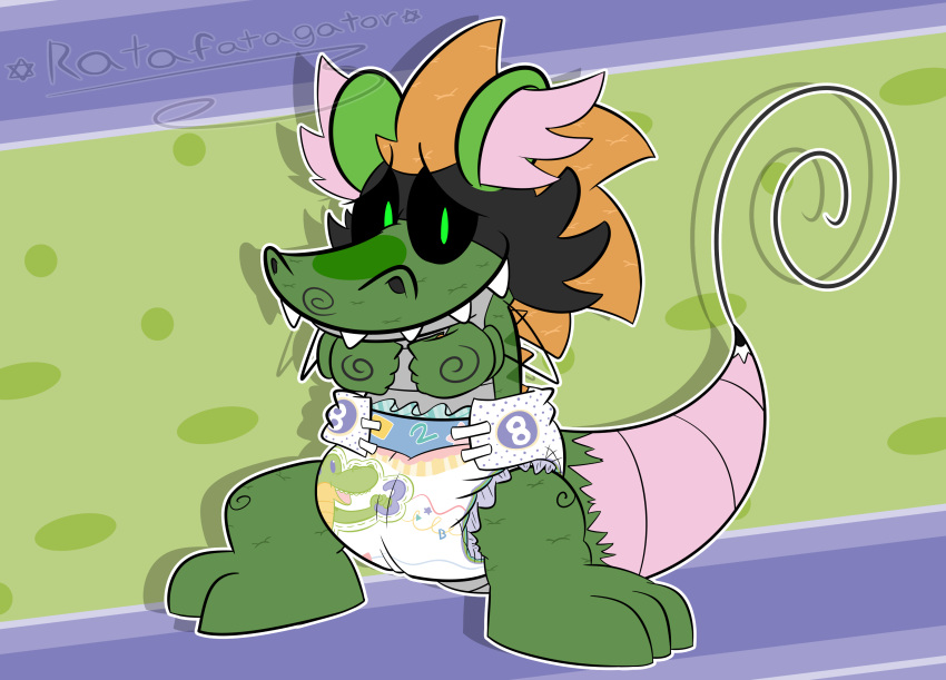 absurd_res abu_diapers alligator alligatorid alphagator alphagatorz anthro clothed clothing comfy crinkle crocodilian diaper hi_res infantilism male male/male mammal murid murine padded pamps rat ratapampergator ratapoper ratigator reptile rodent scalie solo wearing_diaper