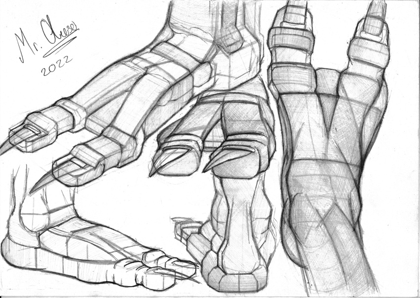 2_toes anatomical anatomy berefoot bone claws clothing feet footwear hi_res high_heels monochrome mroleoso paws plantigrade study toes tops