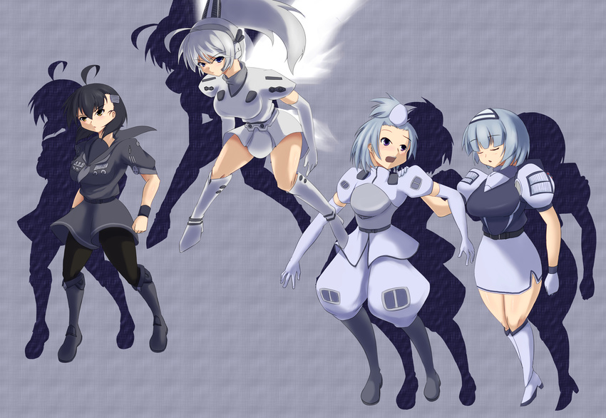 03-aaliyah 4girls anjou armored_core armored_core:_for_answer armored_core_4 everyone from_software group highres mecha_musume multiple_girls orleans personification white_glint y01-tellus y11-latona