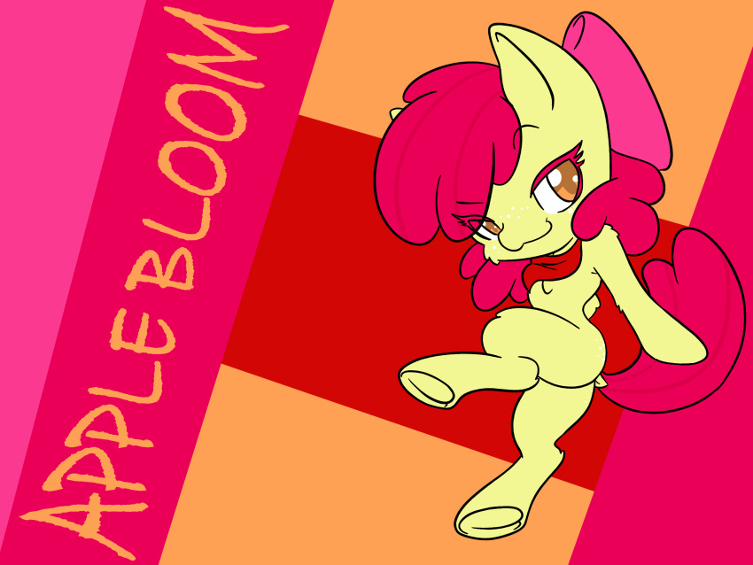 2020 4:3 absurd_res apple_bloom_(mlp) digital_media_(artwork) dock earth_pony equid equine female feral freckles friendship_is_magic fur hair hasbro hi_res hooves horse kerchief looking_at_viewer mammal my_little_pony neckerchief orange_eyes outline pony red_eyelashes red_hair red_kerchief red_neckerchief red_tail shinkaku simple_background smug solo underhoof wallpaper yellow_body yellow_fur young