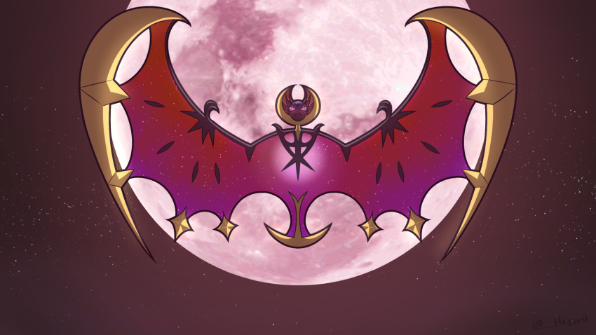 16:9 2022 ambiguous_gender artist_name cel_shading chiropteran colored detailed digital_drawing_(artwork) digital_media_(artwork) feral feral_focus flying fog front_view full-length_portrait full_moon generation_7_pokemon hexuru hi_res legendary_pokemon light lighting looking_at_viewer lunala mammal membrane_(anatomy) membranous_wings moon night nintendo outside pokemon pokemon_(species) portrait red_moon red_sclera red_sky red_wings shaded shiny_pokemon signature sky snout solo solo_focus spread_wings star starry_sky video_games wallpaper white_eyes widescreen wing_claws wings