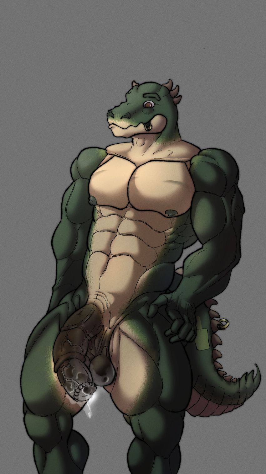 absurd_res alligator alligatorid alligatorid_humanoid animal_genitalia animal_humanoid animal_penis ankbear ankhbear ankhwav anthro athletic barazoku big_butt big_pecs bodily_fluids breath bulge butt clothed clothing clothing_aside crocodile crocodilian crocodilian_humanoid crocodylid cum cum_drip cum_dripping_from_penis detailed_bulge dripping equine_penis erect_nipples genital_fluids genital_outline genitals green_body grey_background half-closed_eyes half-erect hi_res horn humanoid jewelry leaking_precum looking_at_viewer looking_pleasured male male/male muscular muscular_anthro narrowed_eyes nipples pecs penis piercing precum precum_drip reptile reptile_humanoid scalie scalie_humanoid shirtless simple_background solo solo_focus standing teeth_showing topless towel underwear underwear_aside vein veiny_penis wet yellow_eyes