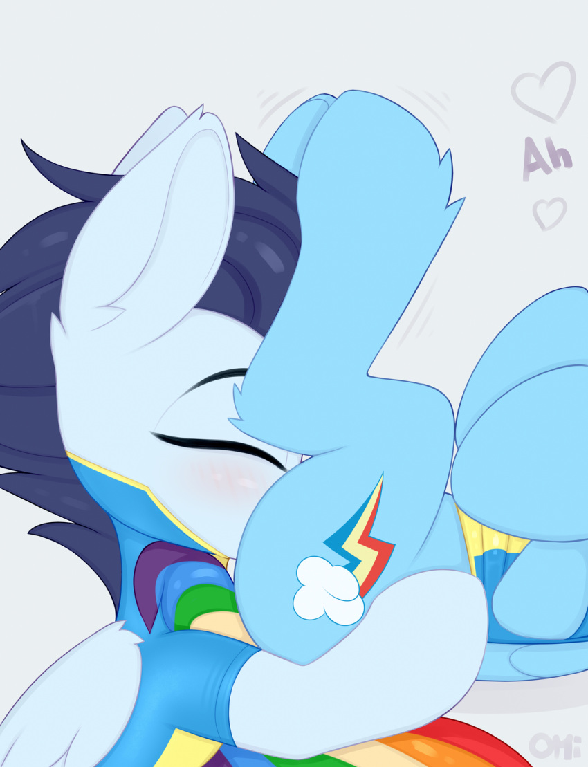 &lt;3 2022 blue_hair blush clothed clothing cunnilingus duo equid equine eyes_closed female feral friendship_is_magic hair hasbro hi_res hooves horse male male/female mammal moan my_little_pony omiart oral pony rainbow_dash_(mlp) sex simple_background soarin_(mlp) vaginal wonderbolts_(mlp) wonderbolts_uniform