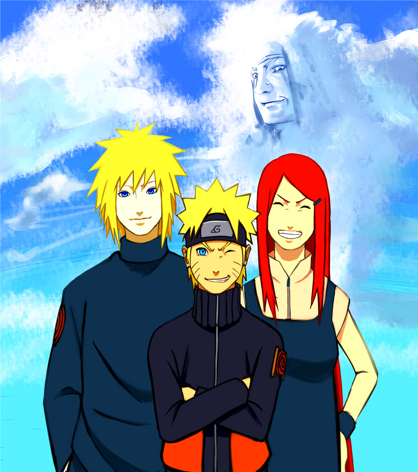 family highres jiraiya koujikoujikouji namikaze_minato naruto naruto_shippuuden uzumaki_kushina uzumaki_naruto