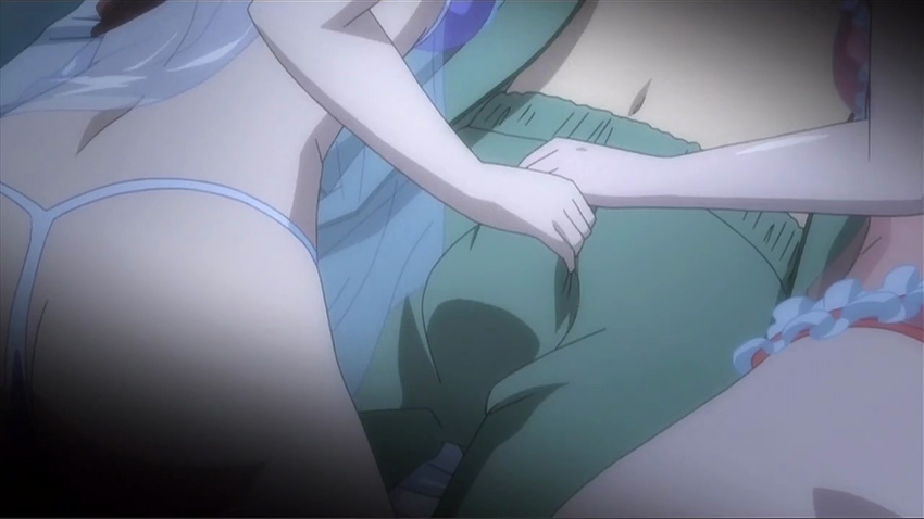 bed cap erection g-string incest kissxsis lingerie penis_grab sister suminoe_ako suminoe_keita suminoe_riko tagme thong twins underwear