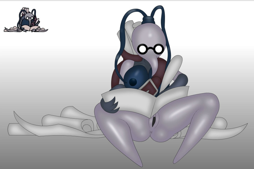 animal_humanoid anthro arthropod arthropod_humanoid cornifer_(hollow_knight) crossgender eyewear female glasses hi_res hollow_knight humanoid insect magalnik solo team_cherry video_games