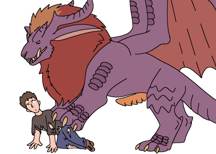 animated bottomwear capcom claws clothing elder_dragon fangs feral from_behind_position genitals group human humanoid_genitalia male male/male mammal monster_hunter mounting nakatakoi open_mouth orange_penis pants paw_on_chest penis pulling_pants_down purple_body scales sex shirt simple_background tackle teeth teostra topwear torn_bottomwear torn_clothing torn_pants torn_shirt torn_topwear transformation transformation_through_sex trio video_games wings