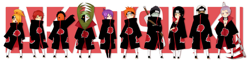 akatsuki akatsuki_(naruto) chibi deidara hidan hoshigaki_kisame kakuzu konan naruto naruto_shippuuden pain_(naruto) pein ruruxxx samehada_(sword) sasori sword tobi uchiha_itachi weapon zetsu