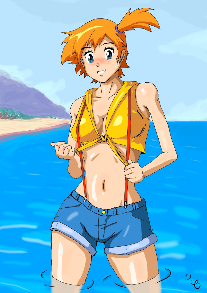 beach girl highres kasumi_(pokemon) ocean pokemon red sea teen teenage