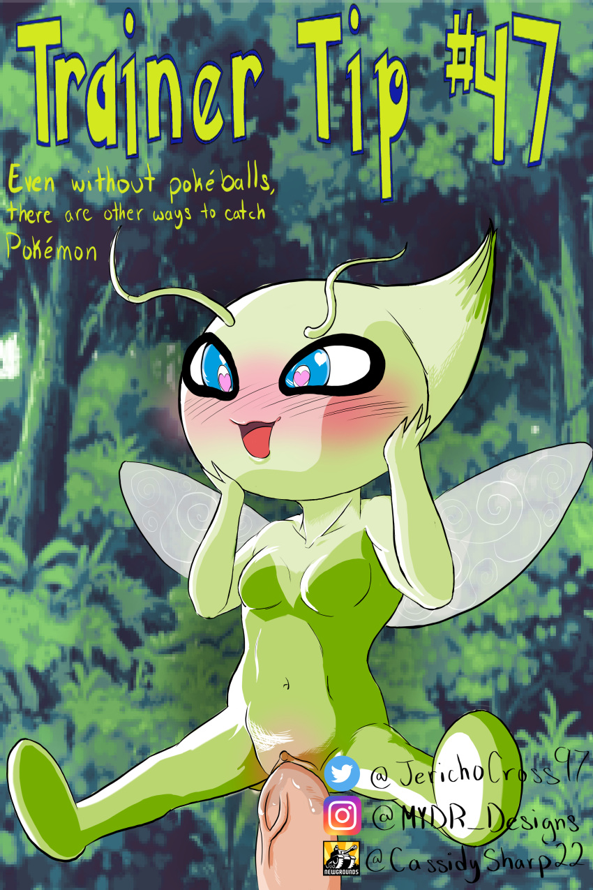 &lt;3 &lt;3_eyes absurd_res blue_eyes blush cassidysharp22 celebi day disembodied_penis duo english_text female female_penetrated forest generation_2_pokemon genitals green_body hi_res human human_penetrating humanoid interspecies jerichocross97 legendary_pokemon male male/female male_penetrating male_penetrating_female mammal mydr_designs nintendo open_mouth outside penetration penile penile_penetration penis penis_in_pussy plant pokemon pokemon_(species) pokephilia pussy sex size_difference smaller_female smaller_penetrated spread_legs spreading text tree vaginal vaginal_penetration video_games