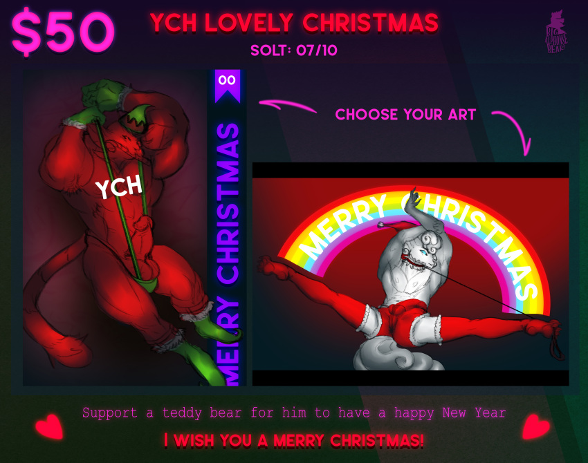 absurd_res andromorph anthro bigalphonsebear caliente christmas christmas_clothing clothing elf female female/female herm hi_res holidays horn humanoid intersex intersex/female intersex/intersex intersex/male invalid_tag lovely male male/female male/male sale solo species ych ych_(character)