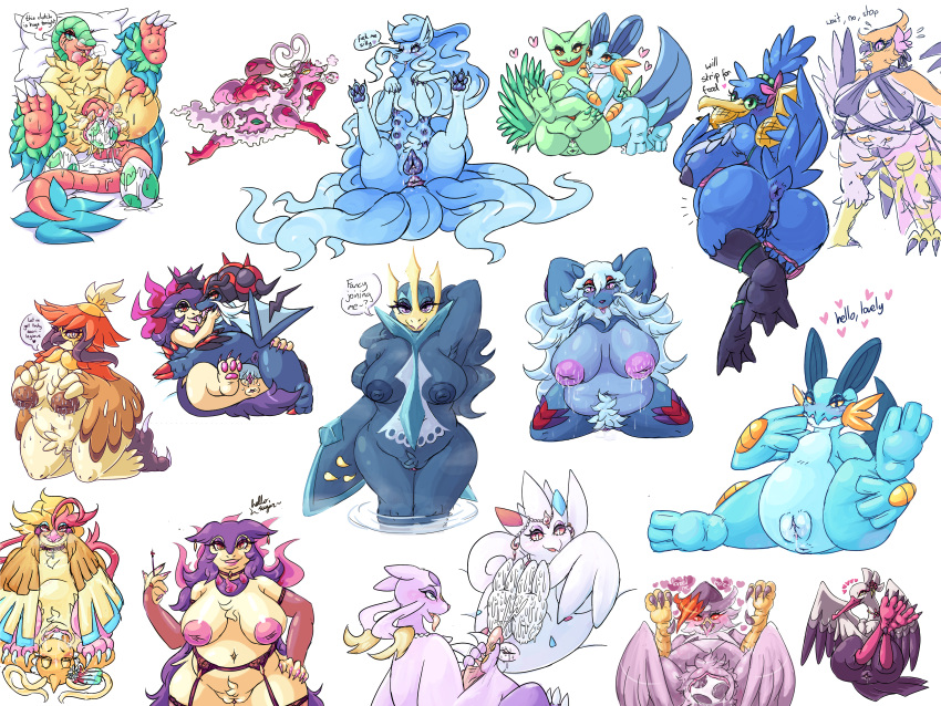 &lt;3 absurd_res alolan_form alolan_ninetales anthro anthrofied anus archeops areola armpit_hair armpit_tuft belly biped bodily_fluids body_hair bombirdier breasts butt clitoris clothing cramorant cum cum_on_feet curvy_figure dragonite duo egg egg_in_mouth egg_insertion empoleon enamorus enamorus_(therian_form) feet female female/female feral foot_fetish fossil_pokemon fur garter_belt garter_straps generation_1_pokemon generation_3_pokemon generation_4_pokemon generation_5_pokemon generation_6_pokemon generation_8_pokemon generation_9_pokemon genital_fluids genitals hair half-closed_eyes hi_res hisuian_decidueye hisuian_form hisuian_samurott hisuian_typhlosion lactating legendary_pokemon male male/female male/male mega_evolution mega_pidgeot mienshao multi_nipple narrowed_eyes nintendo nipples nude oviposition patohoro pink_nipples pokemon pokemon_(species) presenting presenting_breasts presenting_pussy pubes pussy regional_form_(pokemon) sceptile sex solo staraptor swampert swimwear talonflame togekiss tribadism vaginal white_body white_fur white_hair white_tail yellow_eyes