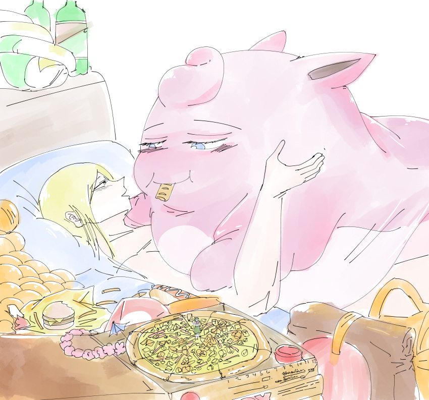 absurd_res burger duo eating eating_during_sex eating_food fast_food female food food_fetish food_play generation_1_pokemon hi_res huge_filesize human larger_female male male/female mammal morbidly_obese morbidly_obese_female nintendo nude obese obese_female overweight overweight_female pizza pokemon pokemon_(species) sandwich_(food) size_difference tapirclip volo_(pokemon) wigglytuff