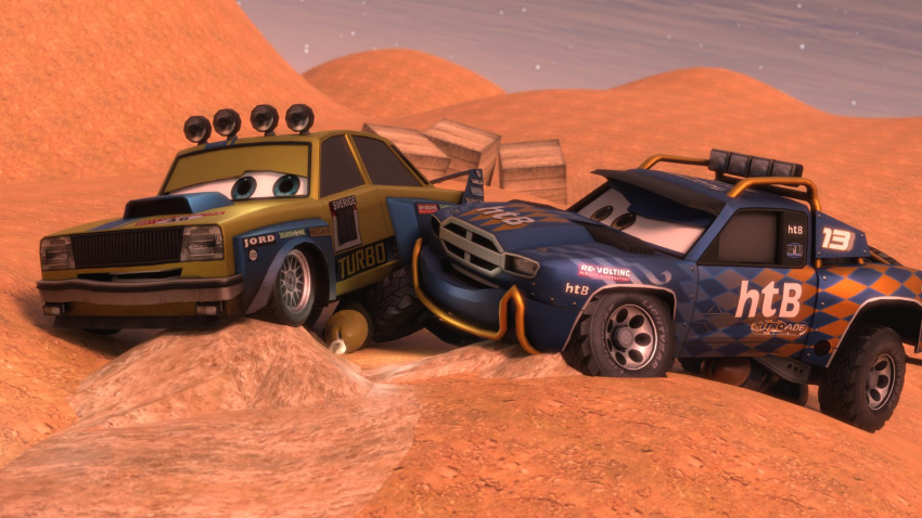 2022 car car_ugen cars_(disney) disney duo erection genitals hi_res living_car living_machine living_vehicle machine male male/male not_furry outside penis pixar vehicle