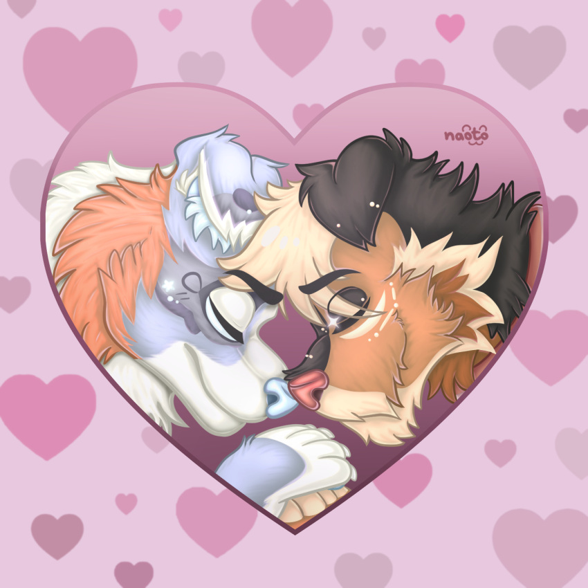 &lt;3 anthro border border_collie canid canine canis collie domestic_dog duo female herding_dog hi_res love male male/female mammal naoto pastoral_dog romantic romantic_couple schnauzer sheepdog