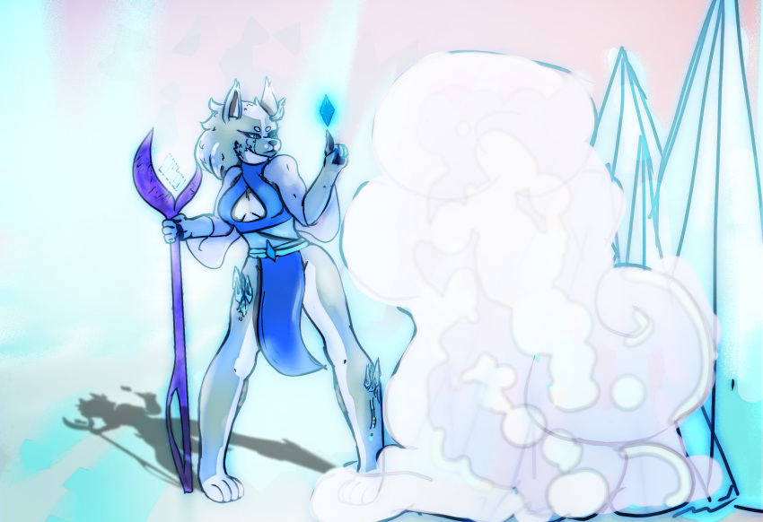 aisu anthro broofdoggie female hi_res hybrid ice magic_user solo