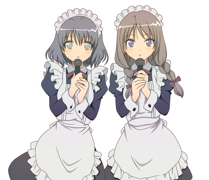 2girls long_hair maid mayoi_neko_overrun! multiple_girls satou_(mayoi_neko_overrun!) suzuki_(mayoi_neko_overrun!)