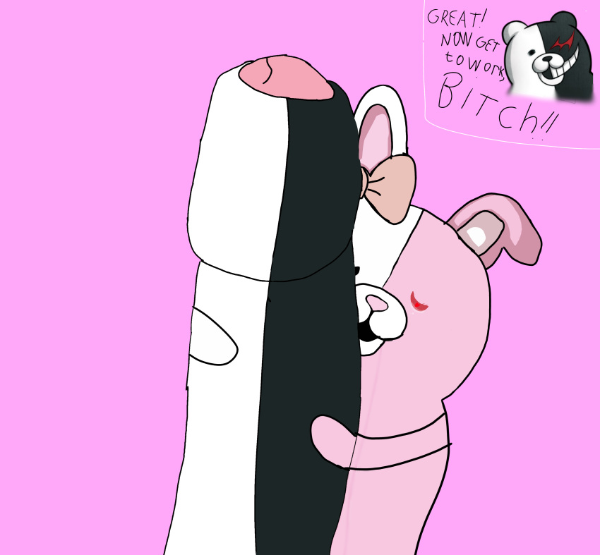 absurd_res female feral hi_res male male/female masturbation monokuma monomi usami/monomi