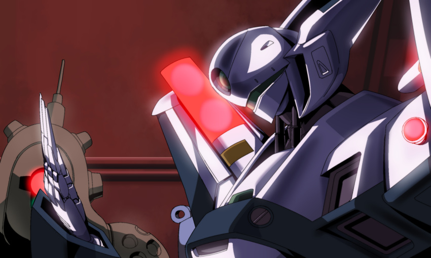 av-xo_type_zero chop glowing highres hl-98_hercules_h21 jazz_jack kidou_keisatsu_patlabor mecha no_humans police profile radio_antenna robot