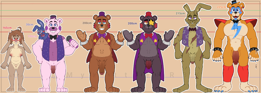 absurd_res anthro bear canon_x_oc fan_character female five_nights_at_freddy's five_nights_at_freddy's:_security_breach five_nights_at_freddy's_3 freddy_fazbear's_pizzeria_simulator funtime_freddy_(fnafsl) glamrock_freddy_(fnaf) group hi_res itsjustapixel3 lagomorph lefty_(fnaf) leporid male male/female mammal model_sheet puppet_bonnie_(fnafsl) rabbit rockstar_freddy_(fnaf) scottgames sister_location size_difference solo springtrap_(fnaf)