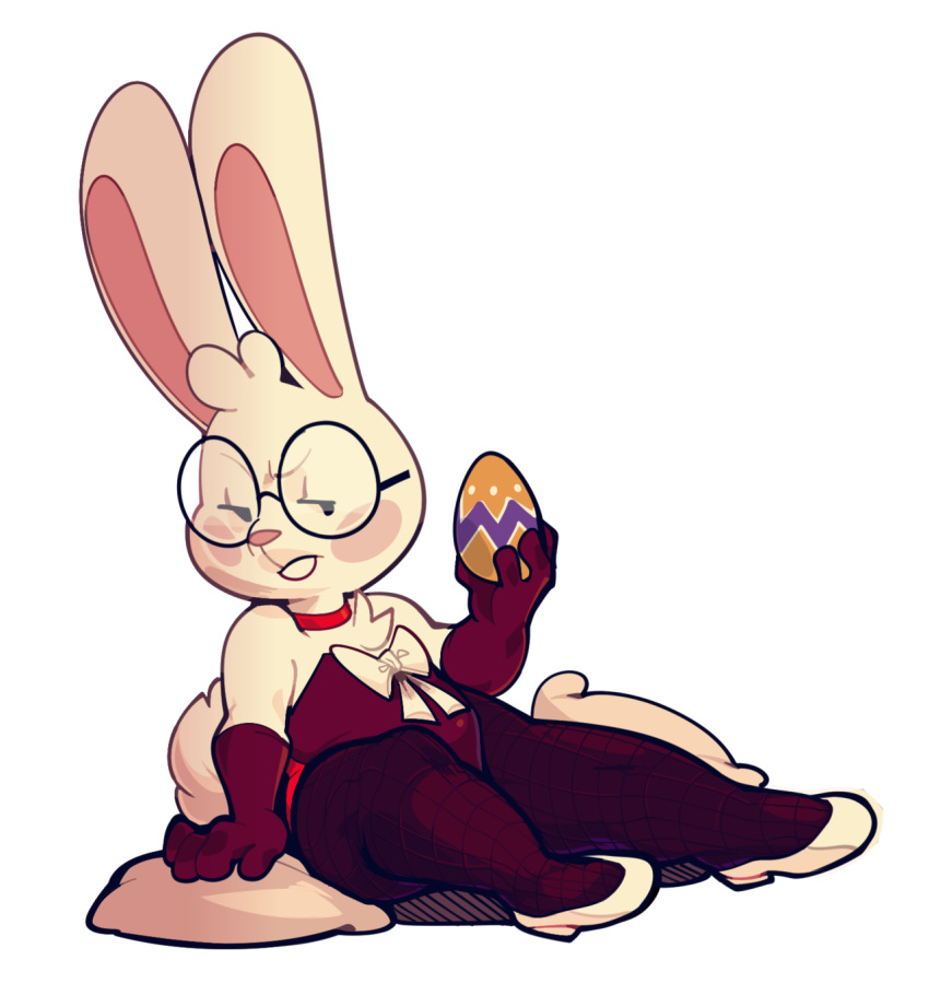 alpha_channel annoyed anthro bulge clothing easter easter_bunny easter_egg eyewear footwear glasses gloves handwear hi_res high_heels holidays lagomorph leporid male mammal mangneto mangneto_(artist) mr._winchester pillow playboy_bunny solo