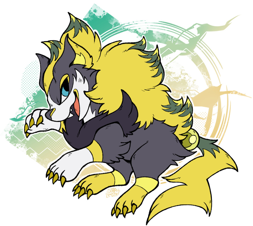 boltund chibi fan_character generation_5_pokemon generation_8_pokemon hi_res invalid_tag nintendo ouroborotter pokemon pokemon_(species) pokemon_mystery_dungeon zoroark