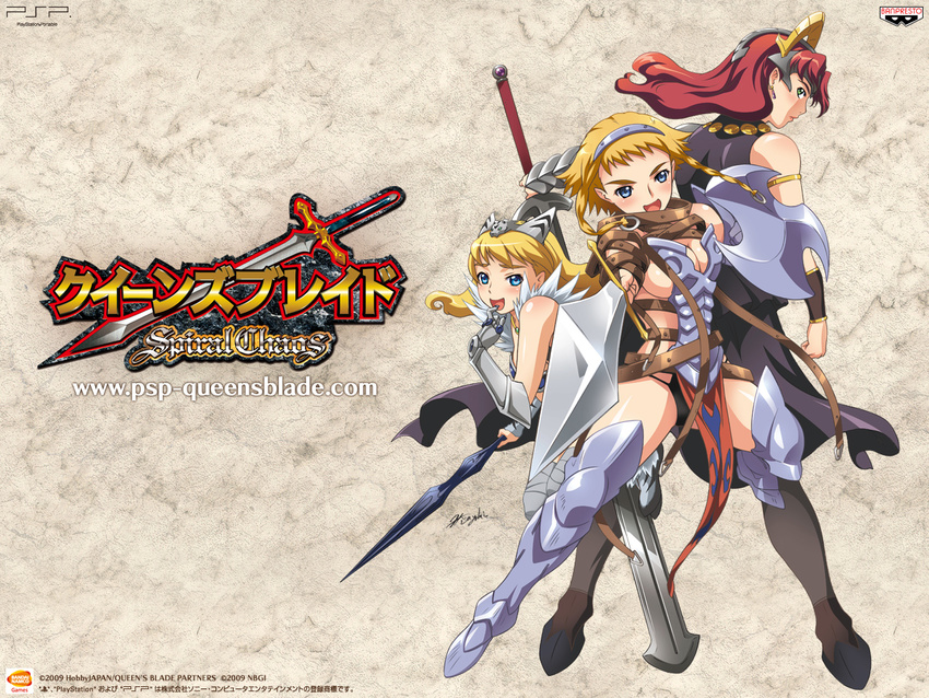 claudette elina hisayuki_hirokazu queen's_blade reina wallpaper