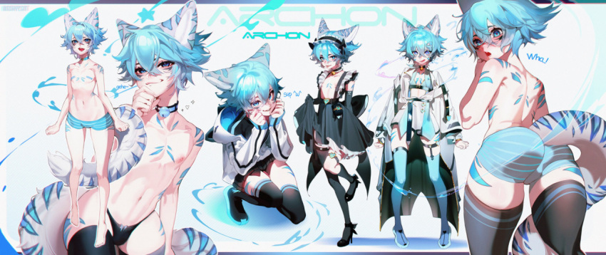 akishycat animal_humanoid archon_eclipse backsack balls clothing felid felid_humanoid genitals humanoid legwear leopard_humanoid maid_uniform male mammal mammal_humanoid nipples pantherine pantherine_humanoid panties rear_view solo stockings underwear uniform