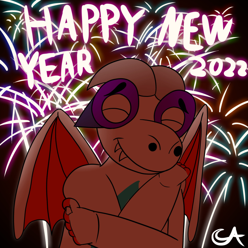 absurd_res ambiguous_gender anthro ari(callipygo) callipygo colorful dragon explosion explosives eyes_closed fireworks friendly happy hi_res holidays new_year new_year_2021 new_year_2022 night scalie self_hug