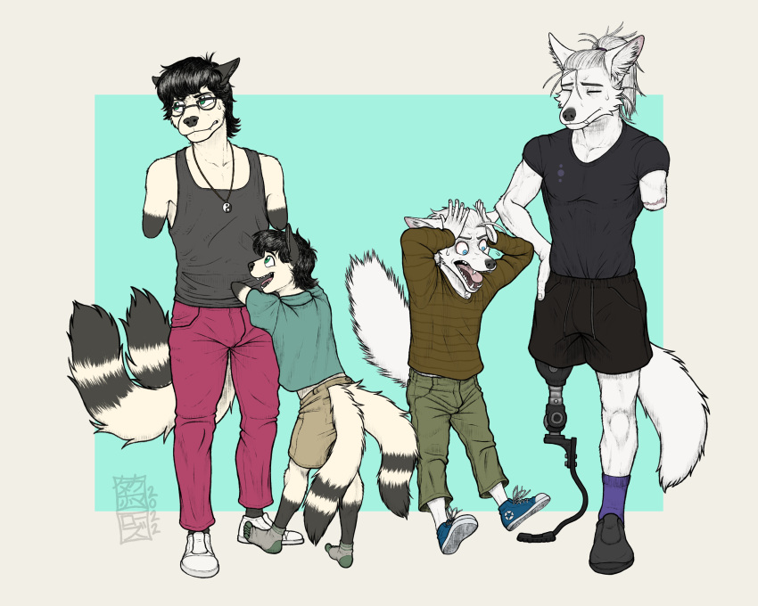 absurd_res amputated amputee arctic_fox armless canid canine clothed clothing crossdressing disability fox girly hi_res jei_laule kei_laule male mammal missing_arm missing_leg mrpandragon prosthetic prosthetic_leg prosthetic_limb