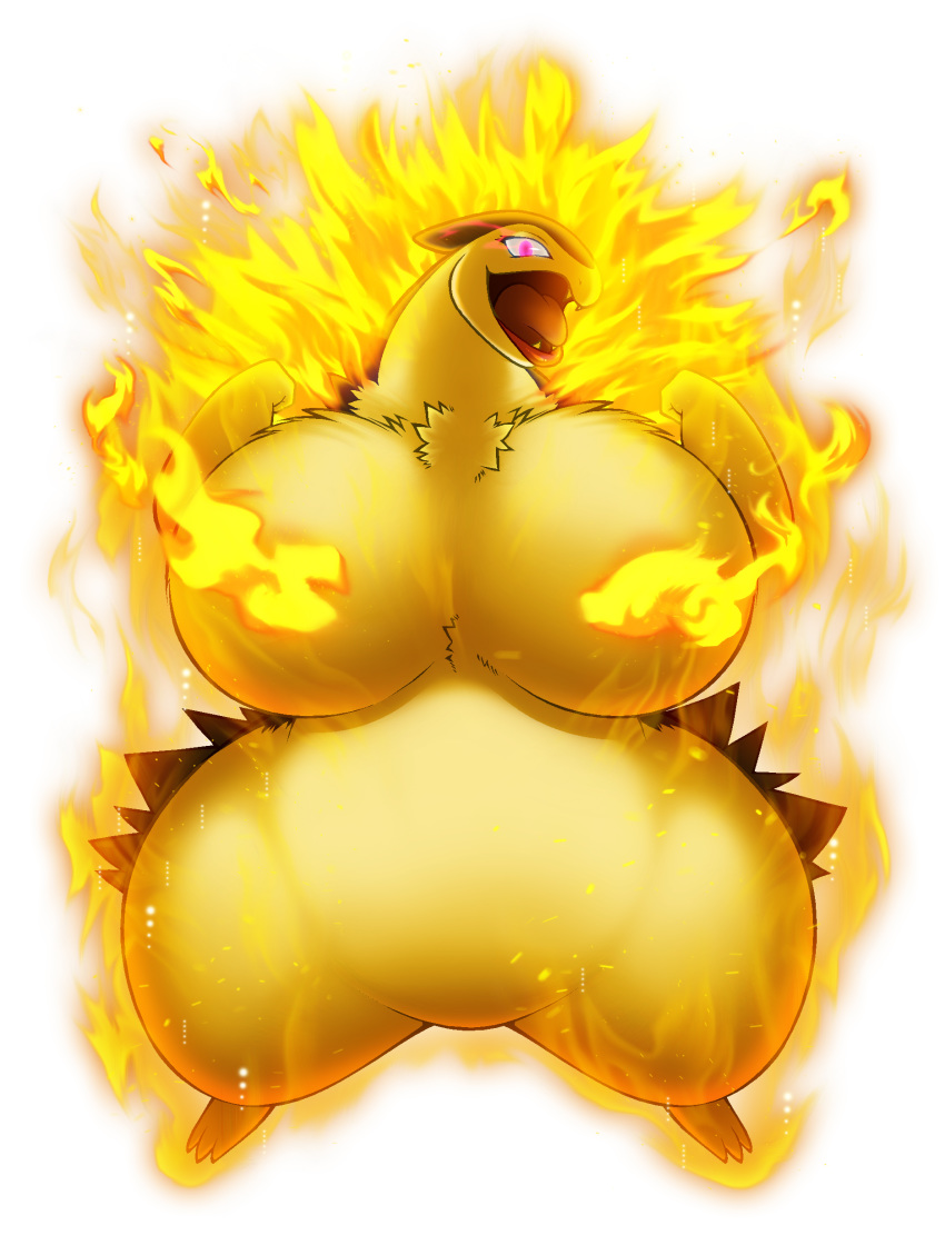 absurd_res alpha_channel big_breasts breasts busty_feral female feral fire fur hi_res huge_breasts lips looking_at_viewer mammal nintendo nude open_mouth pok&eacute;mon pok&eacute;mon_(species) simple_background solo standing tongue transparent_background typhlosion video_games walter_sache wide_hips
