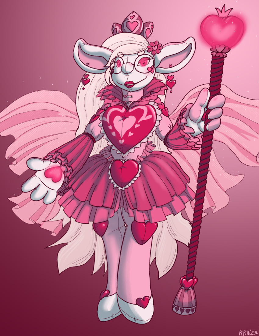 &lt;3 after_transformation animate_inanimate female goblin hi_res holidays humanoid mental_change plushie queen royalty run_rabbit_bounce transformation valentine's_day