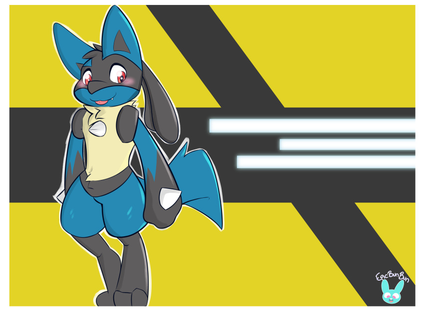 absurd_res anthro blep blush cute_expression cute_eyes epicbunbun generation_4_pokemon hi_res kemono lucario male nintendo pokemon pokemon_(species) simple_background solo tongue tongue_out